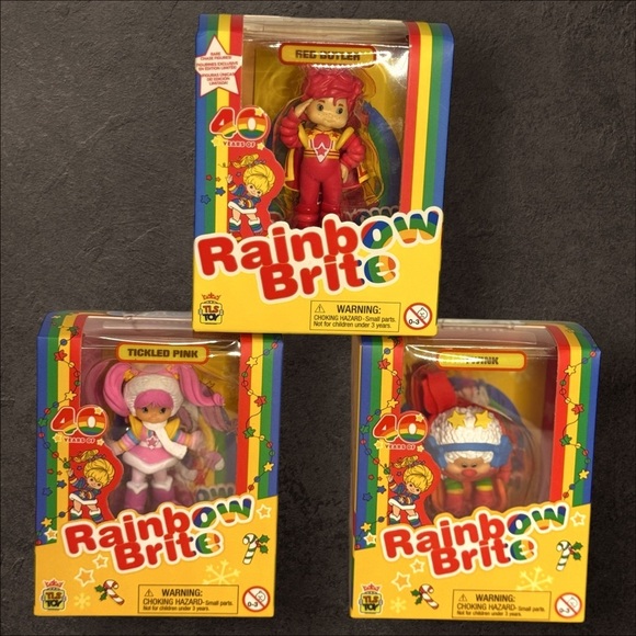 Rainbow Brite 40th Anniversary Set Red Butler, Tickled Pink & Twink NIB - Picture 2 of 5